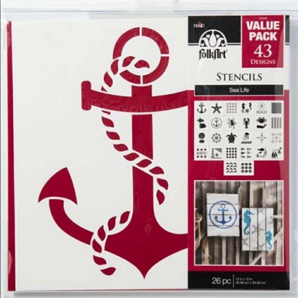 SEA life FolkArt 43 Stencils